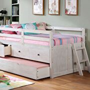 Wire-brushed white loft-style design twin bed by Furniture of America additional picture 2