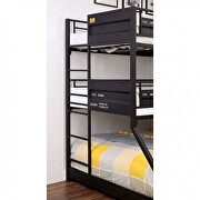 Industrial design twin/twin/full bunk bed in black finish by Furniture of America additional picture 2