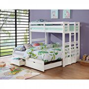 White finish solid wood twin/twin bunk bed additional photo 2 of 2