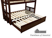 Dark walnut finish solid wood twin/twin bunk bed by Furniture of America additional picture 4