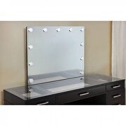 Obsidian gray glam mirror style vanity and stool set by Furniture of America additional picture 3