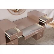 Tiffany blush glam mirror style vanity and stool set by Furniture of America additional picture 4