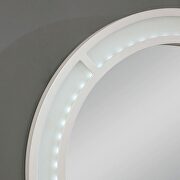 Luminous white glam mirror style vanity and stool set additional photo 5 of 4