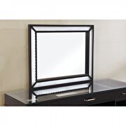 Obsidian gray rectangular mirror style vanity and stool set additional photo 3 of 4
