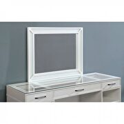Luminous white glam mirror style vanity and stool set by Furniture of America additional picture 4