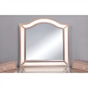 Tiffany blush glam mirror style vanity and stool set additional photo 5 of 6