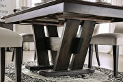 Beige/ gray wood grain finish dining table additional photo 4 of 6