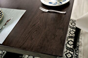 Beige/ gray wood grain finish dining table additional photo 5 of 6