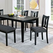 Black/ gray finish 5 pc. dining table set additional photo 2 of 6