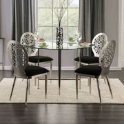 Clear glass top round modern dining table additional photo 5 of 6