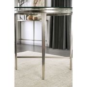 Clear glass top round modern dining table by Furniture of America additional picture 6