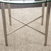 Clear glass top round modern dining table by Furniture of America additional picture 7