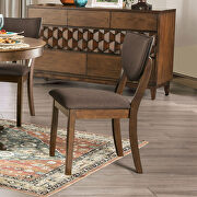 Walnut/ dark chocolate round dining table by Furniture of America additional picture 2