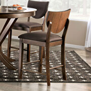 Walnut/ dark chocolate round dining table by Furniture of America additional picture 3