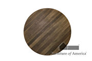 Walnut/ dark chocolate round dining table by Furniture of America additional picture 5