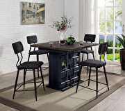 Military vault-style table base counter height table by Furniture of America additional picture 7