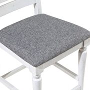 Counter height chair in antique white/gray finish additional photo 2 of 1