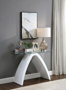 Tempered glass top sofa table by Furniture of America additional picture 2