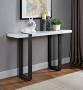 Two-tone high gloss lacquer top and metal legs coffee table by Furniture of America additional picture 6