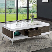 Two-tone retro futuristic design coffee table by Furniture of America additional picture 7