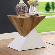 Two-toned contemporary glass top coffee table by Furniture of America additional picture 3