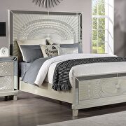 Champagne decorative pattern glam style platfrom bed additional photo 3 of 12