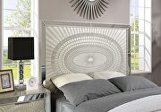 Champagne decorative pattern glam style platfrom bed additional photo 4 of 12