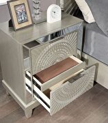 Champagne decorative pattern glam style nightstand by Furniture of America additional picture 2
