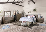 Light walnut textured wood grain transitional king bed by Furniture of America additional picture 3