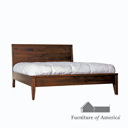 Espresso panel headboard/ platform mid-century modern bed by Furniture of America additional picture 20