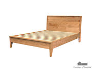 Light oak panel headboard/ platform mid-century modern bed by Furniture of America additional picture 7