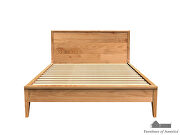 Light oak panel headboard/ platform mid-century modern bed by Furniture of America additional picture 8