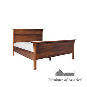 Dark cherry panel headboard/ platform mid-century modern bed by Furniture of America additional picture 19