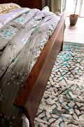Dark cherry panel headboard/ platform mid-century modern bed by Furniture of America additional picture 10