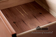 Dark cherry solid wood mid-century modern 8-drawer chest additional photo 2 of 4