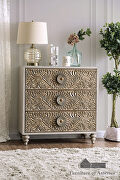 Beige polyresin floral design small chest additional photo 2 of 5