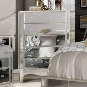Glamour glam style silver / mirrored queen bed by Furniture of America additional picture 10