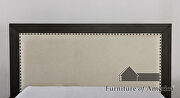 Dark gray/ beige padded headboard w/ nailhead trim bed by Furniture of America additional picture 3