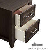 Walnut paneled design transitional nightstand by Furniture of America additional picture 2