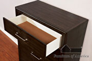 Walnut/ light brown solid wood transitional nightstand by Furniture of America additional picture 2