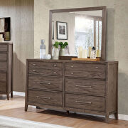 Warm gray/ beige wood grain finish transitional bed by Furniture of America additional picture 5