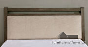 Warm gray/ beige wood grain finish transitional bed by Furniture of America additional picture 8