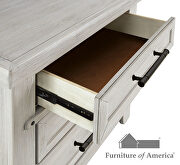 Antique white sturdy wood construction transitional nightstand by Furniture of America additional picture 3