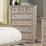 Natural tone/ beige wood grain finish transitional bed additional photo 3 of 12