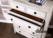 Antique white wood finish floral accents chest by Furniture of America additional picture 2