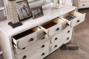Antique white wood finish floral accents dresser additional photo 3 of 2