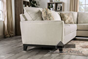 Soft and extra plush ivory fabric sectional sofa by Furniture of America additional picture 2
