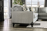 Soft and extra plush gray fabric sectional sofa by Furniture of America additional picture 2