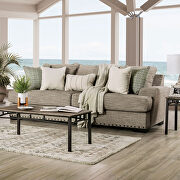 American-made taupe plush sofa by Furniture of America additional picture 2