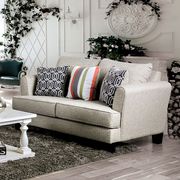 Burlap Weave Gray Contemporary Sofa by Furniture of America additional picture 3
